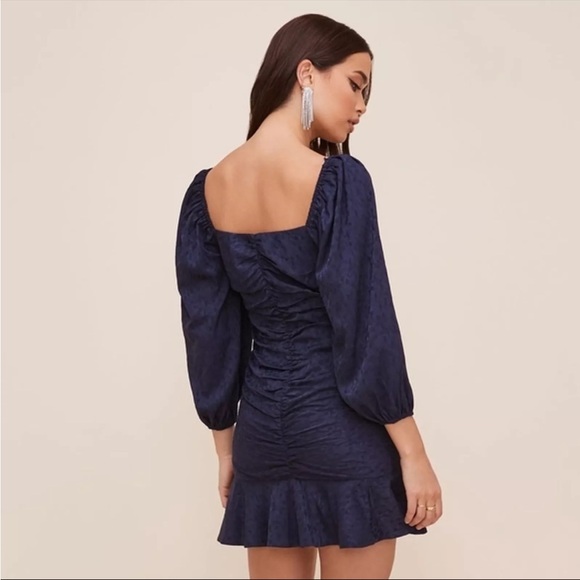 ASTR | NWT Sweetheart Navy Ruffle Mini Dress - Picture 2 of 2